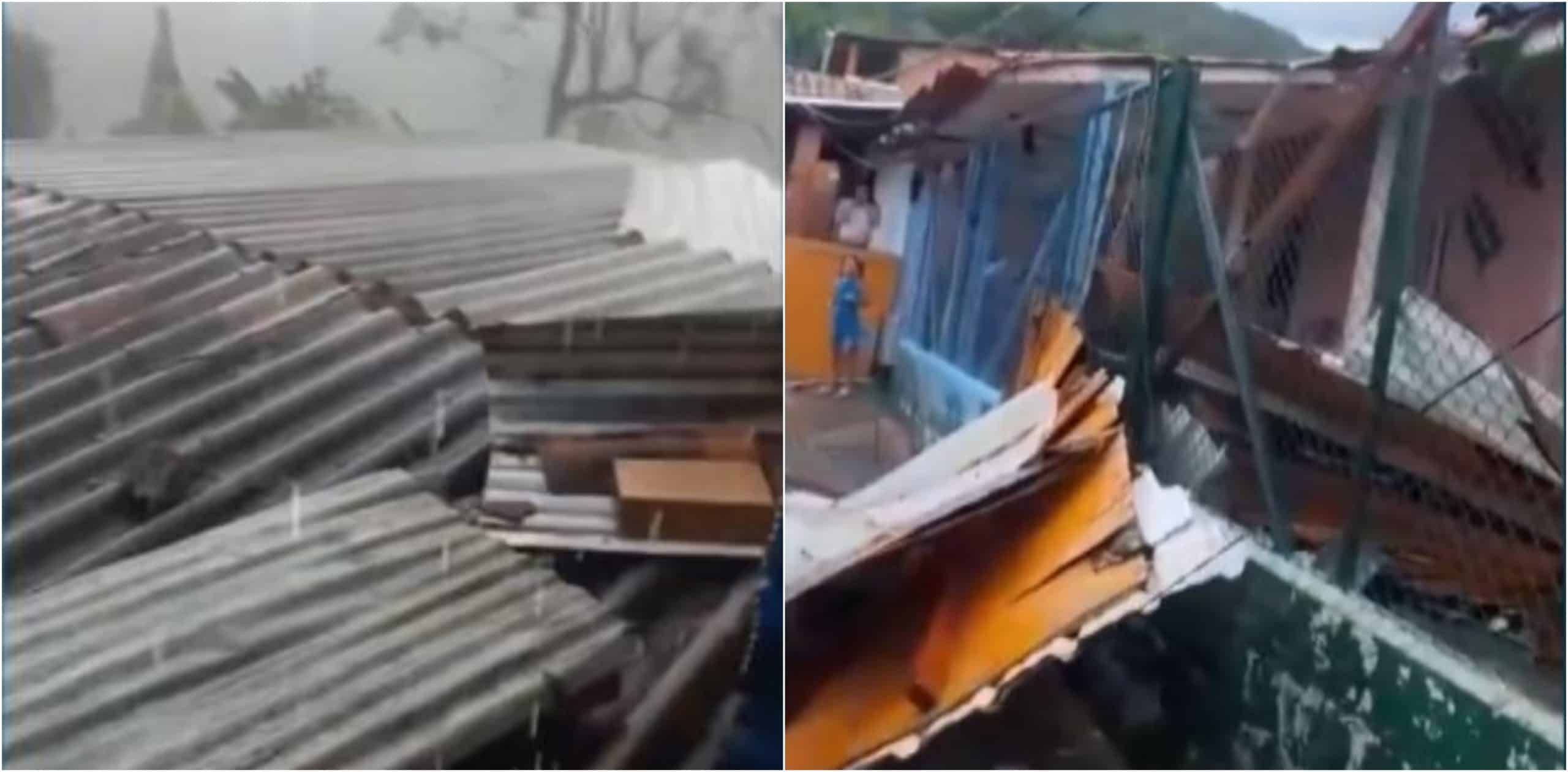 Fuerte vendaval afecta 40 techos de casas en un conocido pueblo de Antioquia