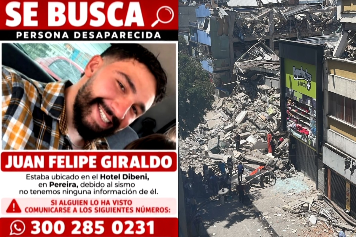Familia paisa busca a Juan Felipe, desaparecido tras terremoto en Pereira