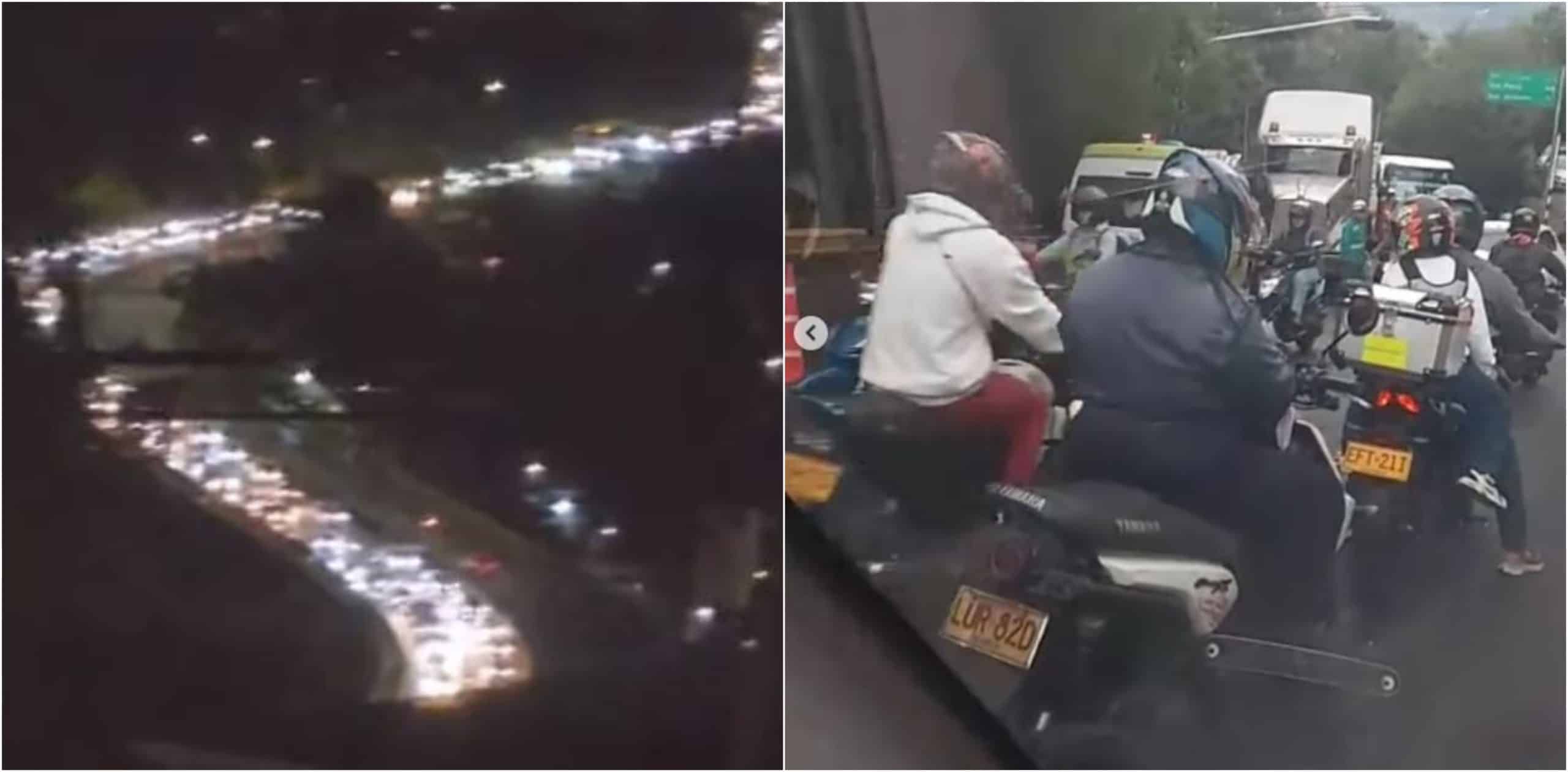 Reportan fuerte congestión en la entrada a Medellín por la vía al túnel de occidente durante la mañana
