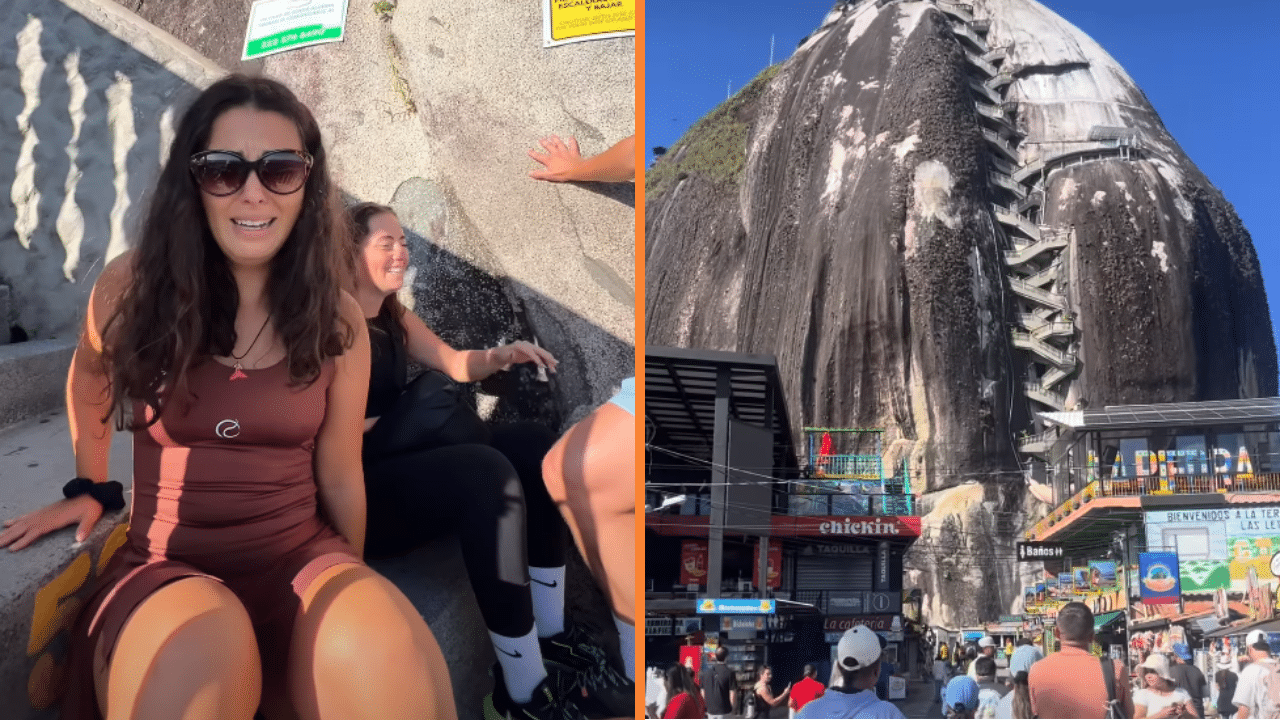 VIDEO | Extranjeros vivieron el terremoto mietras subían la Piedra del Peñol
