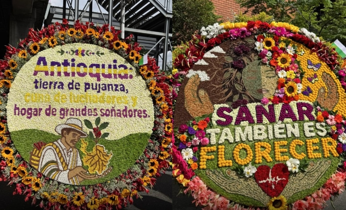 Estos son los espectaculares mensajes de los silleteros: creatividad, inspiración y tradición