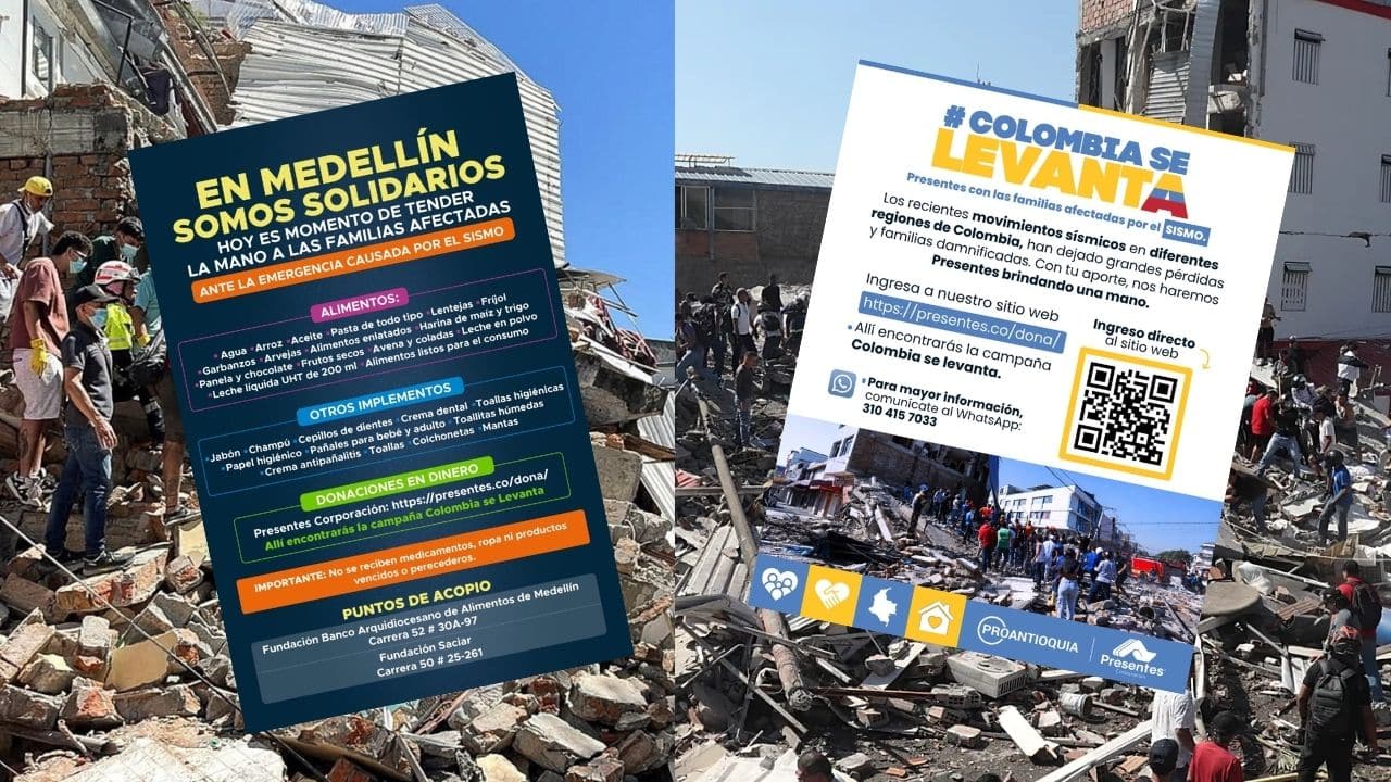 ¿Cómo ayudar a los damnificados del terremoto en Colombia? Estos son los canales habilitados