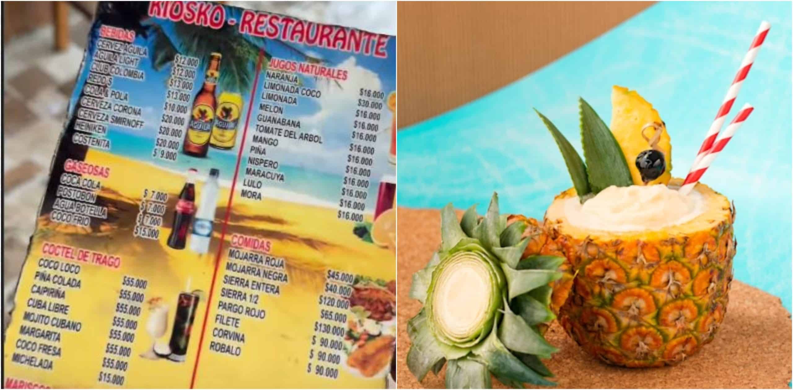 400 mil pesos por unas piñas coladas Hombre denuncia nueva modalidad de estafa con los precios