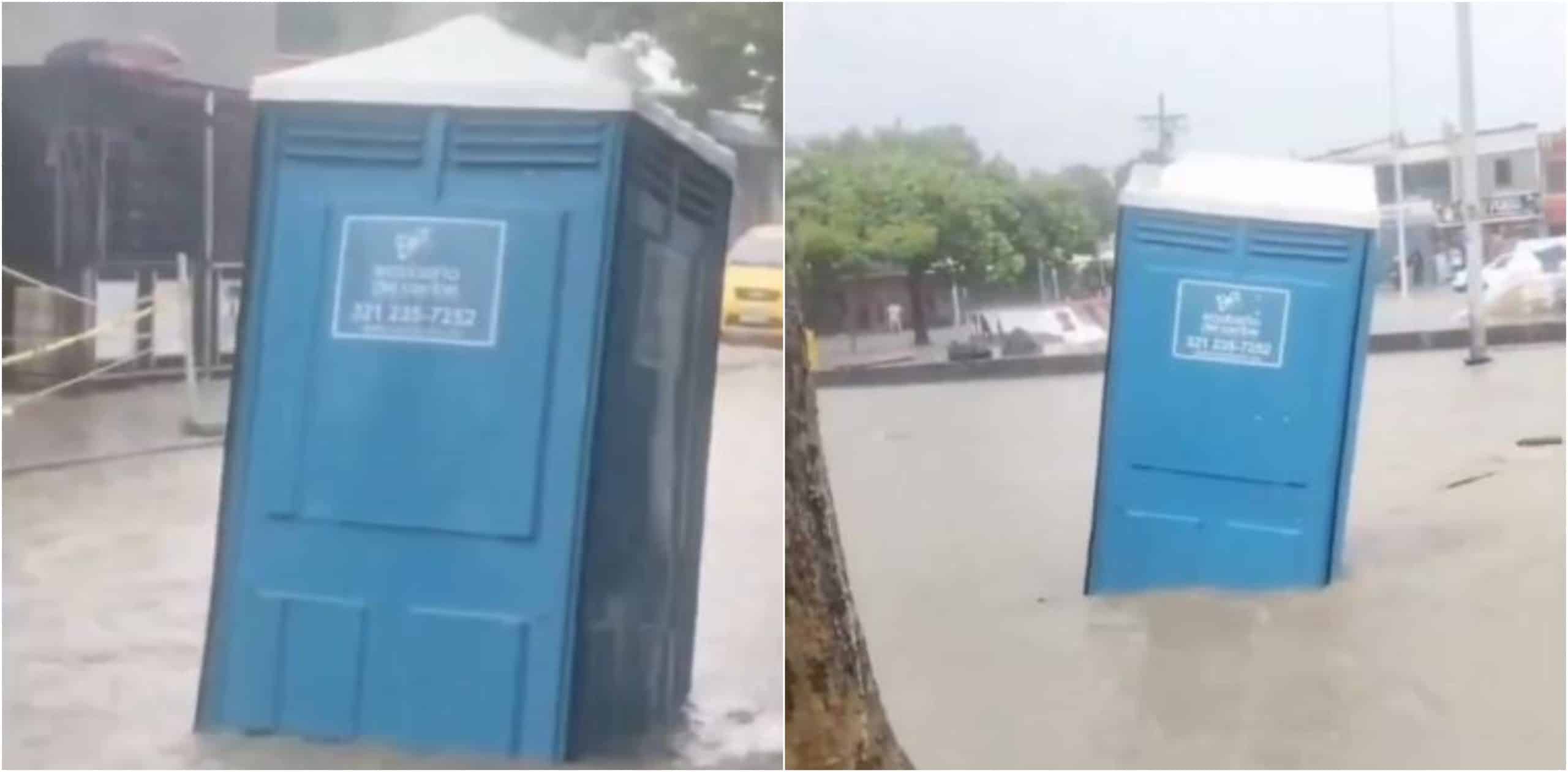 A un hombre lo cogió un arroyo en pleno baño público y lo arrastró por varios metros