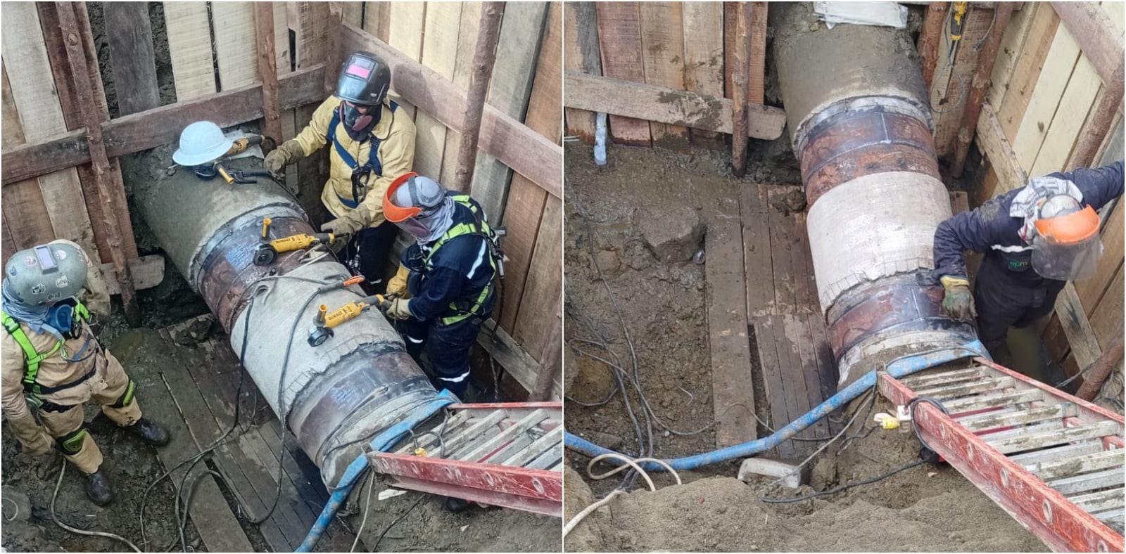 Reparación de tubería en Medellín evita racionamiento de agua