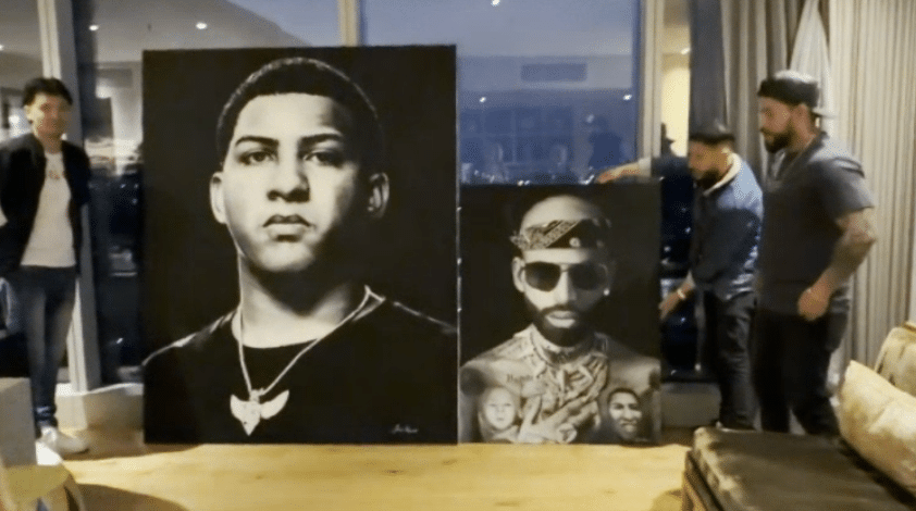Artista colombiano que pinta cuadros de famosos con café retrató a Arcángel