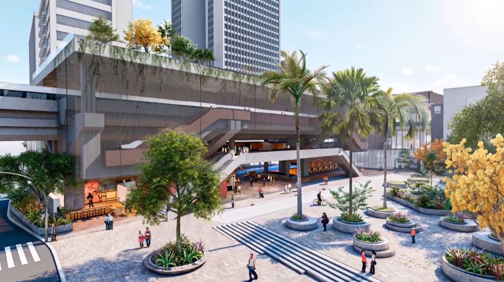 Avances en la renovación del Parque Berrío en Medellín
