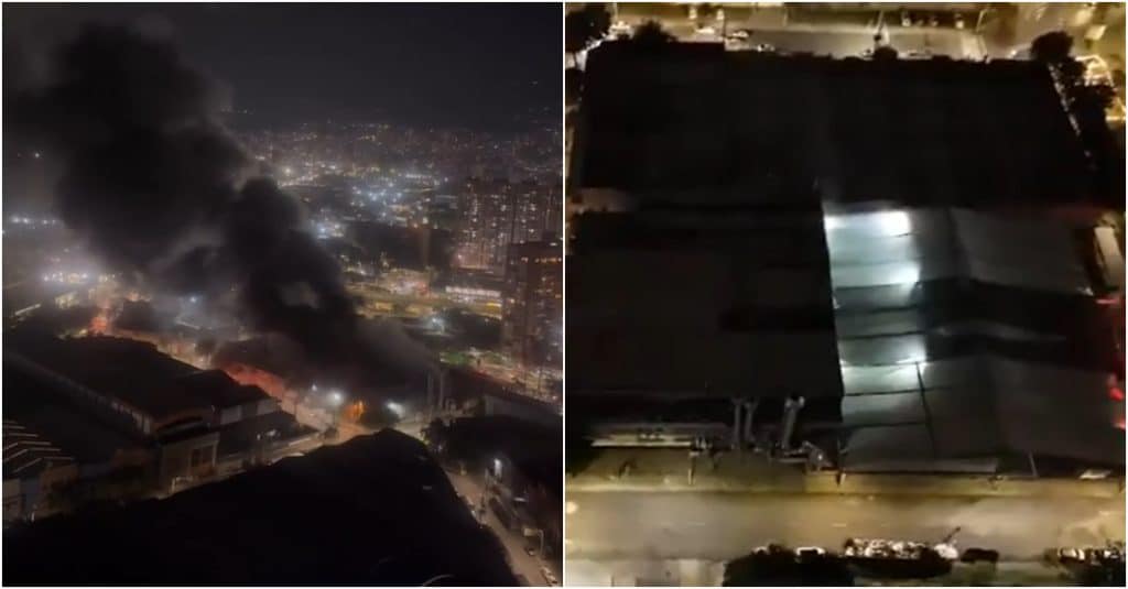 Incendio en fábrica de Sabaneta moviliza a autoridades y bomberos