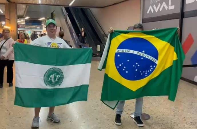 La delegación de Chapecoense llega a Medellín para el partido de la amistad