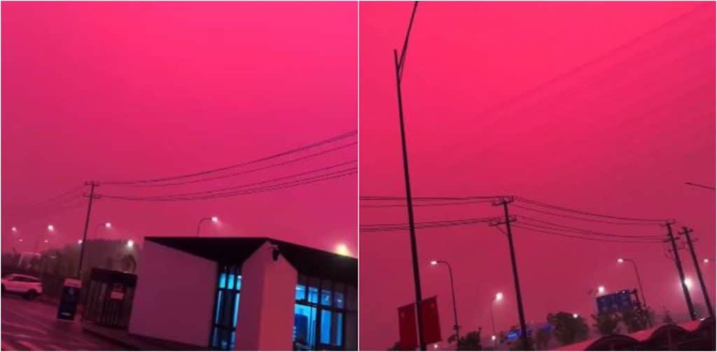 El cielo rosa en China: Un fenómeno sorprendente