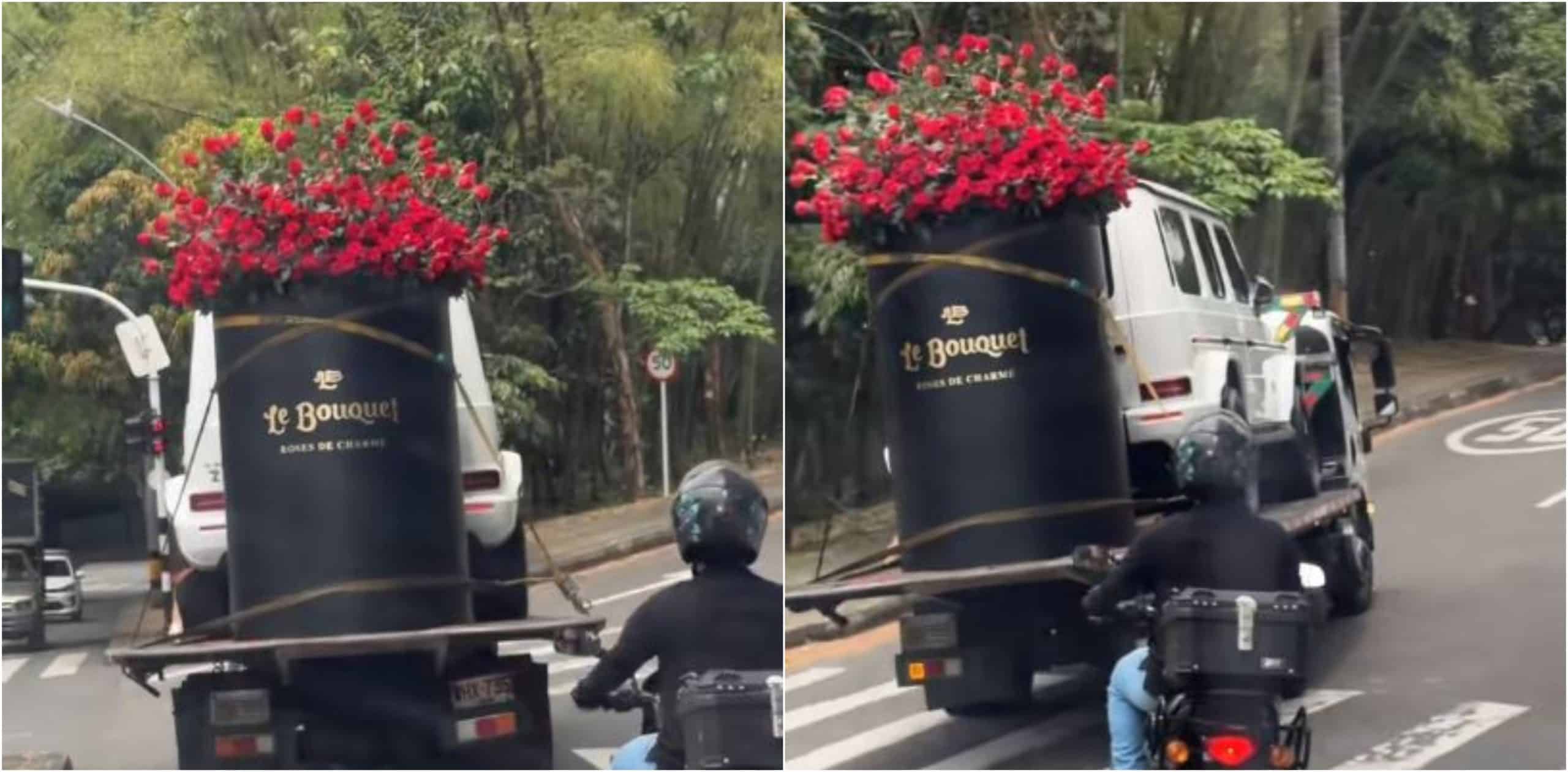 Gigante regalo de Amor y Amistad por las calles de Medellín sorprendió a todos