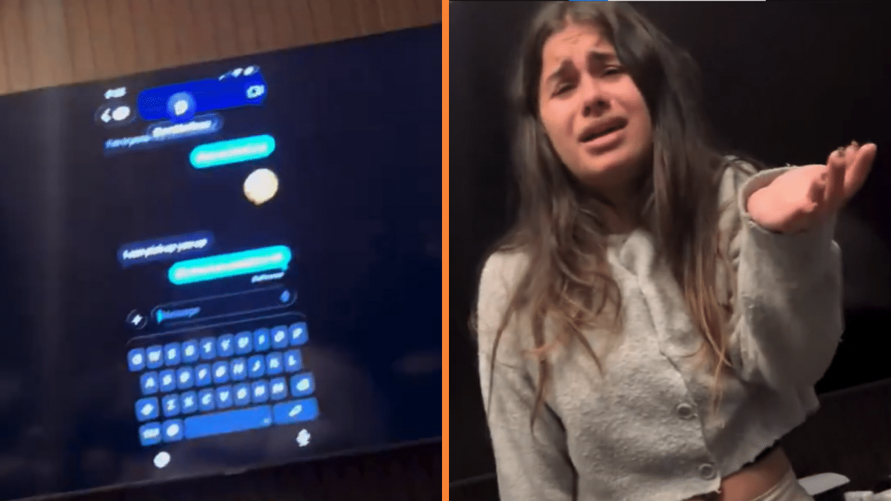 Hombre descubrió infidelidad de su novia por mensajes en el televisor la reacción quedó registrada en video