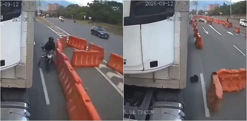 Accidente de tránsito en la entrada del soterrado de Parques del Río
