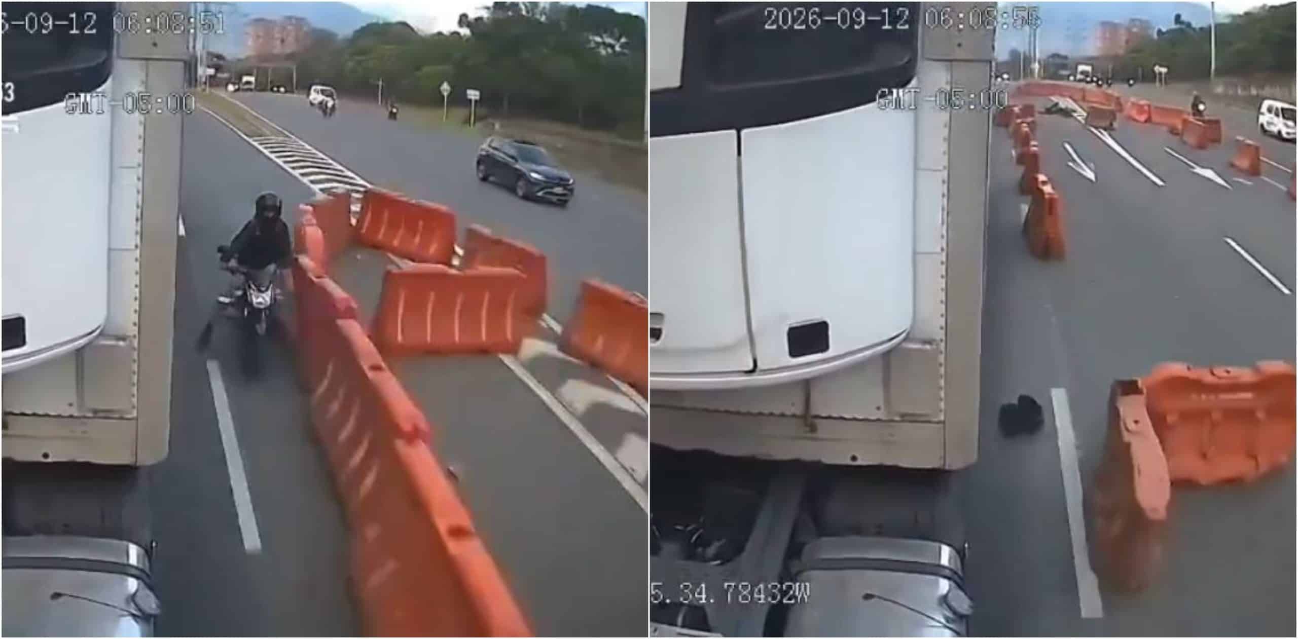 Impresionante accidente de tránsito en la entrada del soterrado de Parques del Río