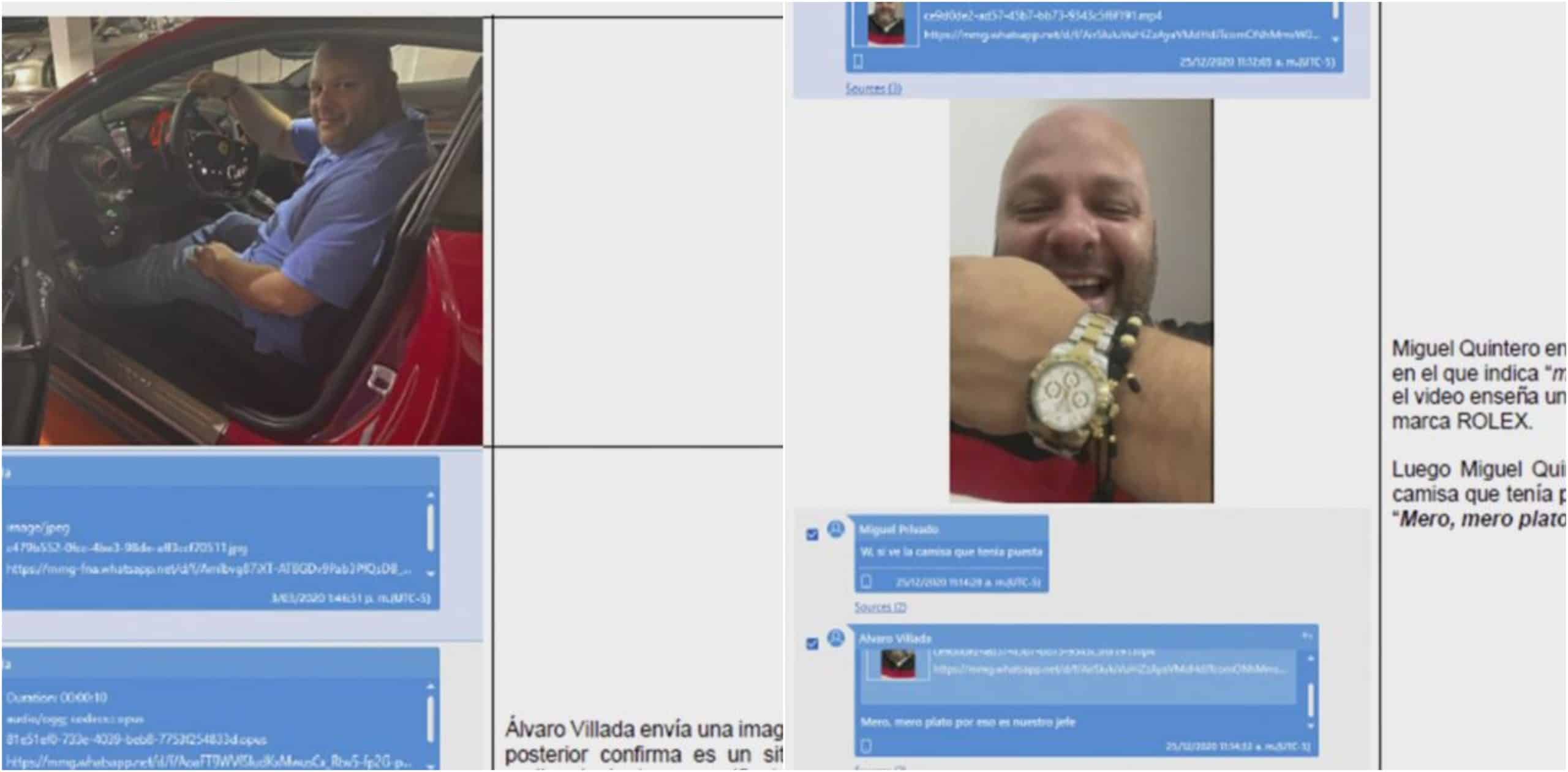 Injerencia en contratos y lujos, algunas de las pruebas en chats del grupo 'Alternativos sin condones' de Miguel Quintero y sus aliados