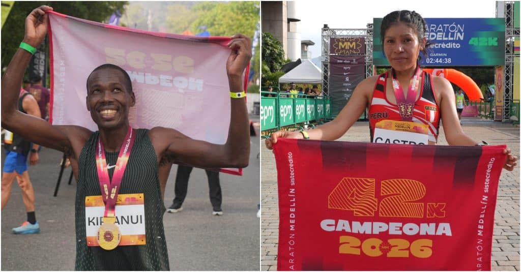 Kenia y Perú dominan la Maratón Medellín 2026