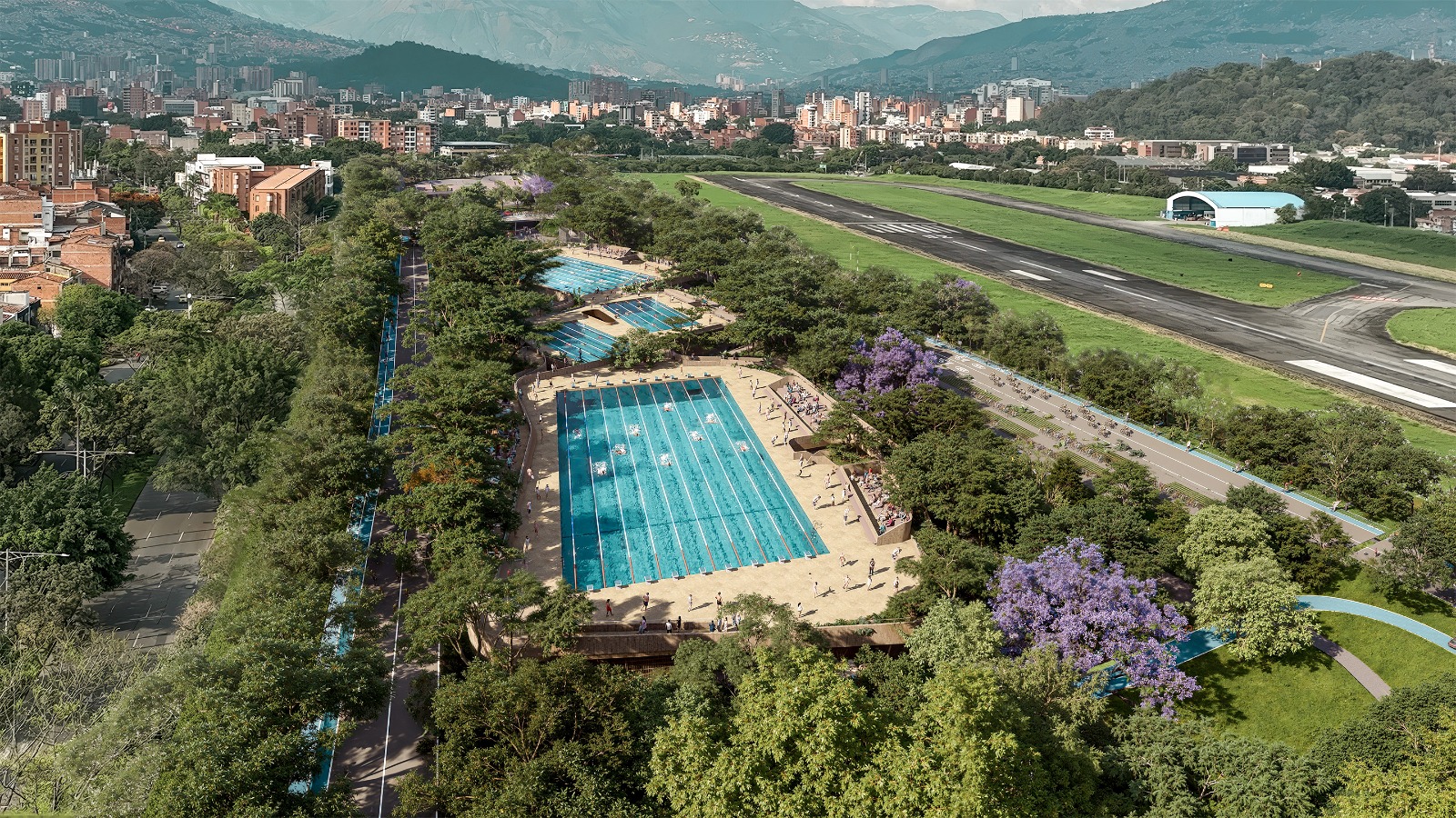 Nuevo y mejorado centro acuático del Gran Parque Medellín será una realidad y ya comenzó su licitación