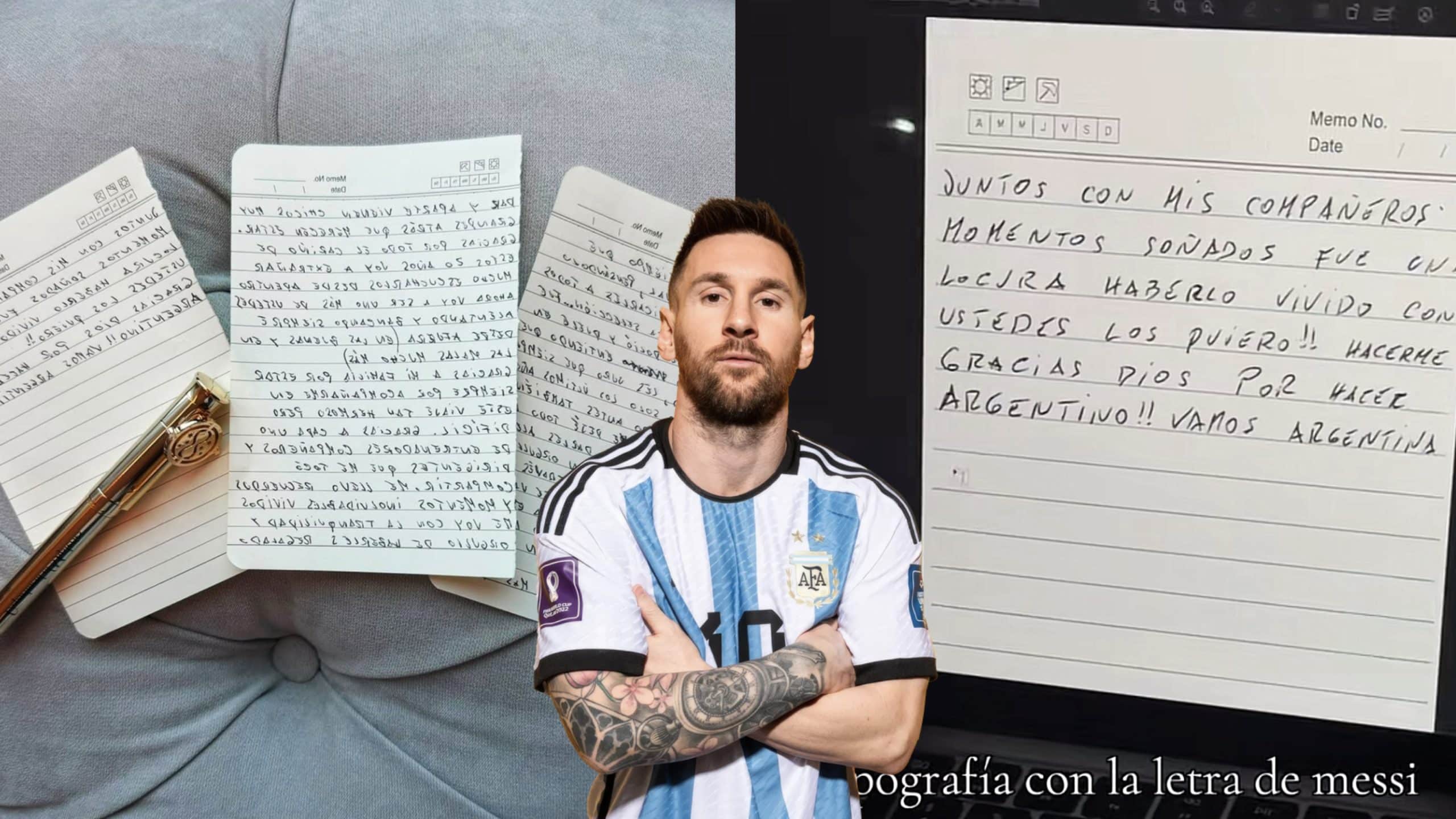 ¿Quiere escribir como Messi? crean tipografía con la letra de su carta de despedida a la Selección y así puede usarla