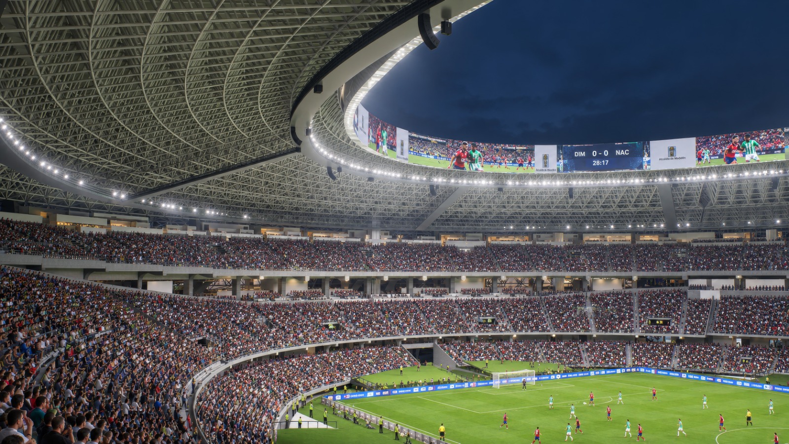 ¡Tecnología de punta! Así quedaría el estadio Atanasio Girardot para 2028