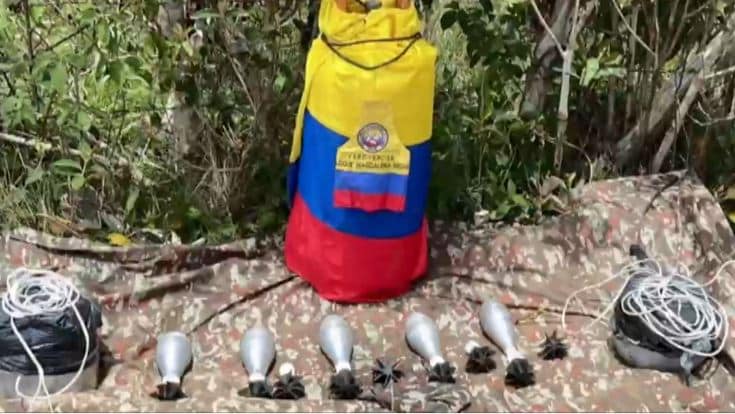 Perro encuentra cilindro bomba en Briceño que sería utilizado en atentado contra el Ejército