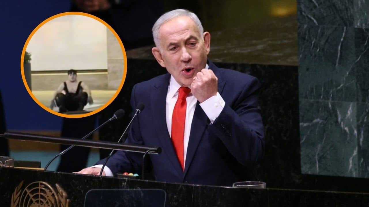 Video Tres personas salen de una alcantarilla cerca del hotel donde se hospeda Netanyahu en Nueva York