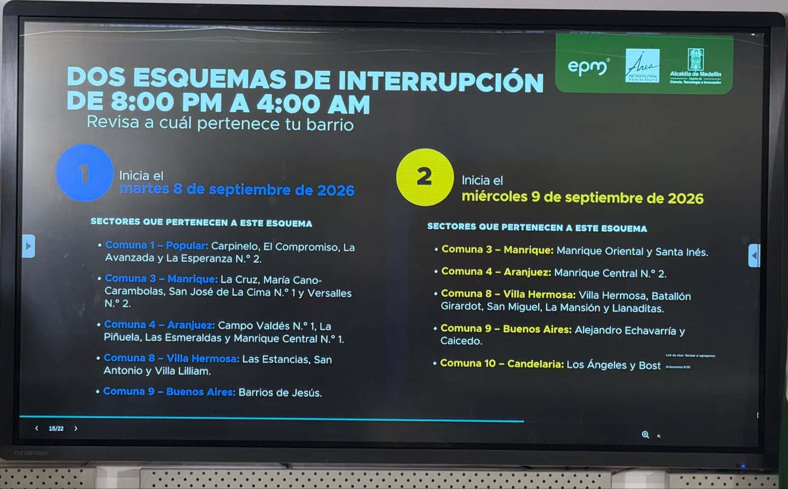 Medellín reanuda cortes de agua debido a bajos niveles en embalses