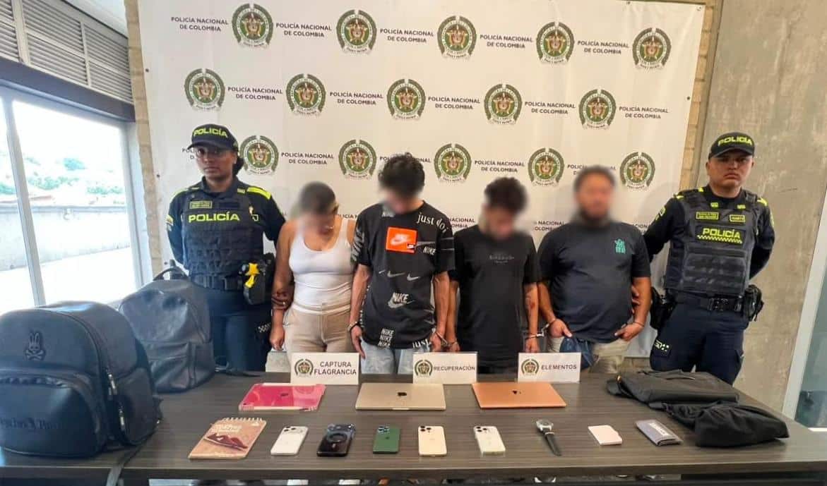 Seis personas fueron capturadas por hurtos en Medellín tras ser identificadas con cámaras de seguridad