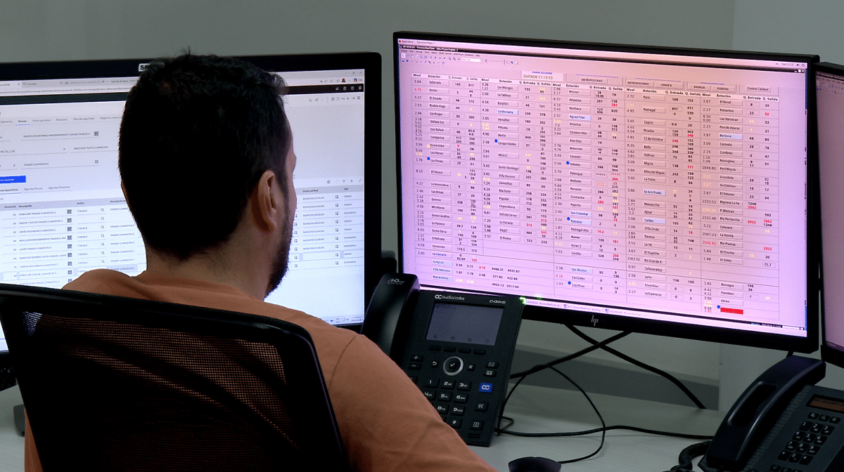 Monitoreo del sistema de acueducto en Medellín: un vistazo al centro de control