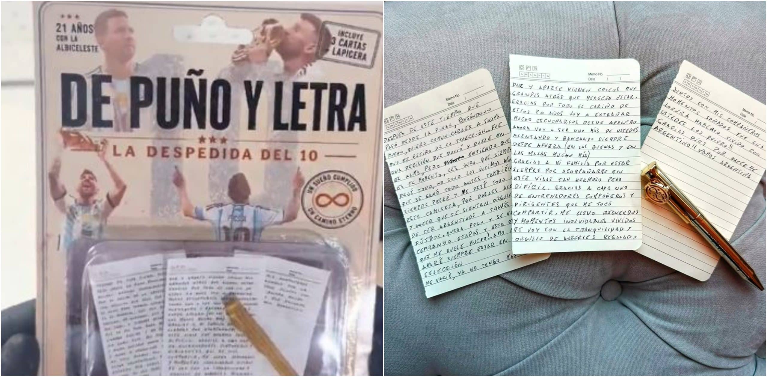 Directo a la nostalgia: crean juguete inspirado en la carta de despedida de Lionel Messi de la Selección Argentina