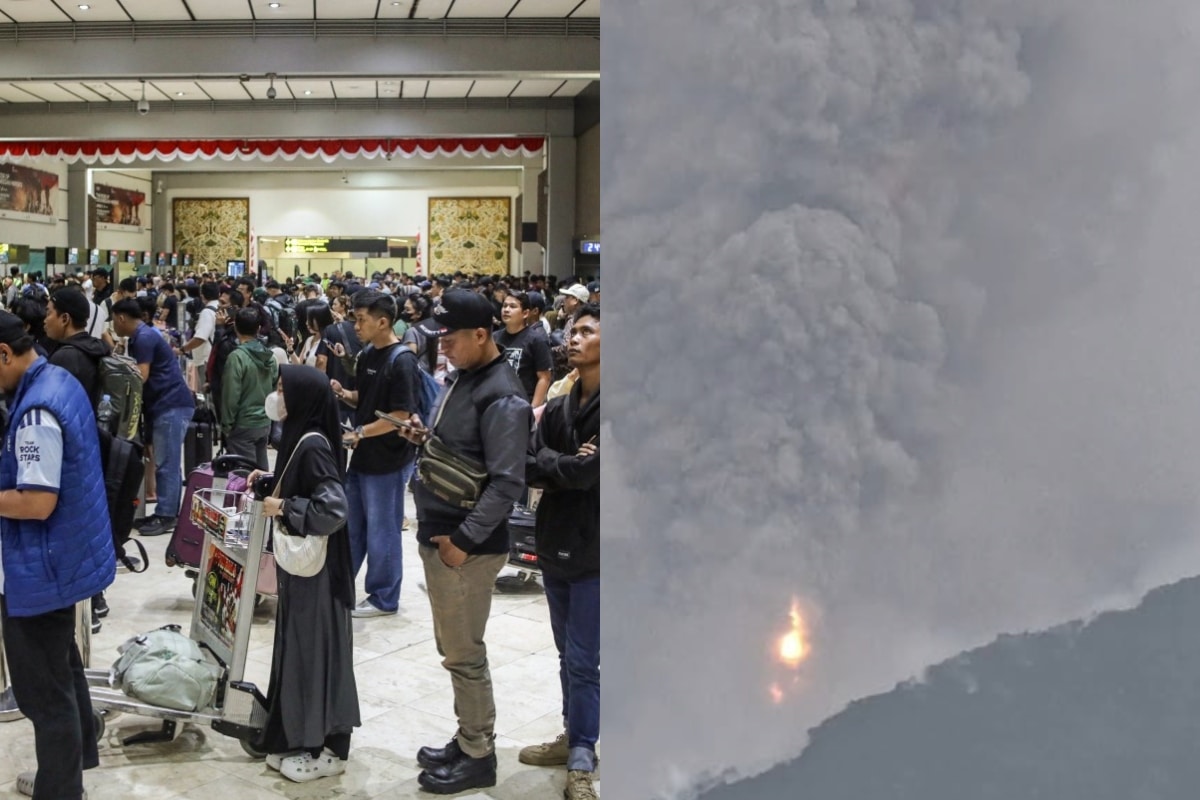 Erupción volcánica en Indonesia tiene a miles de pasajeros varados por el cierre de aeropuertos