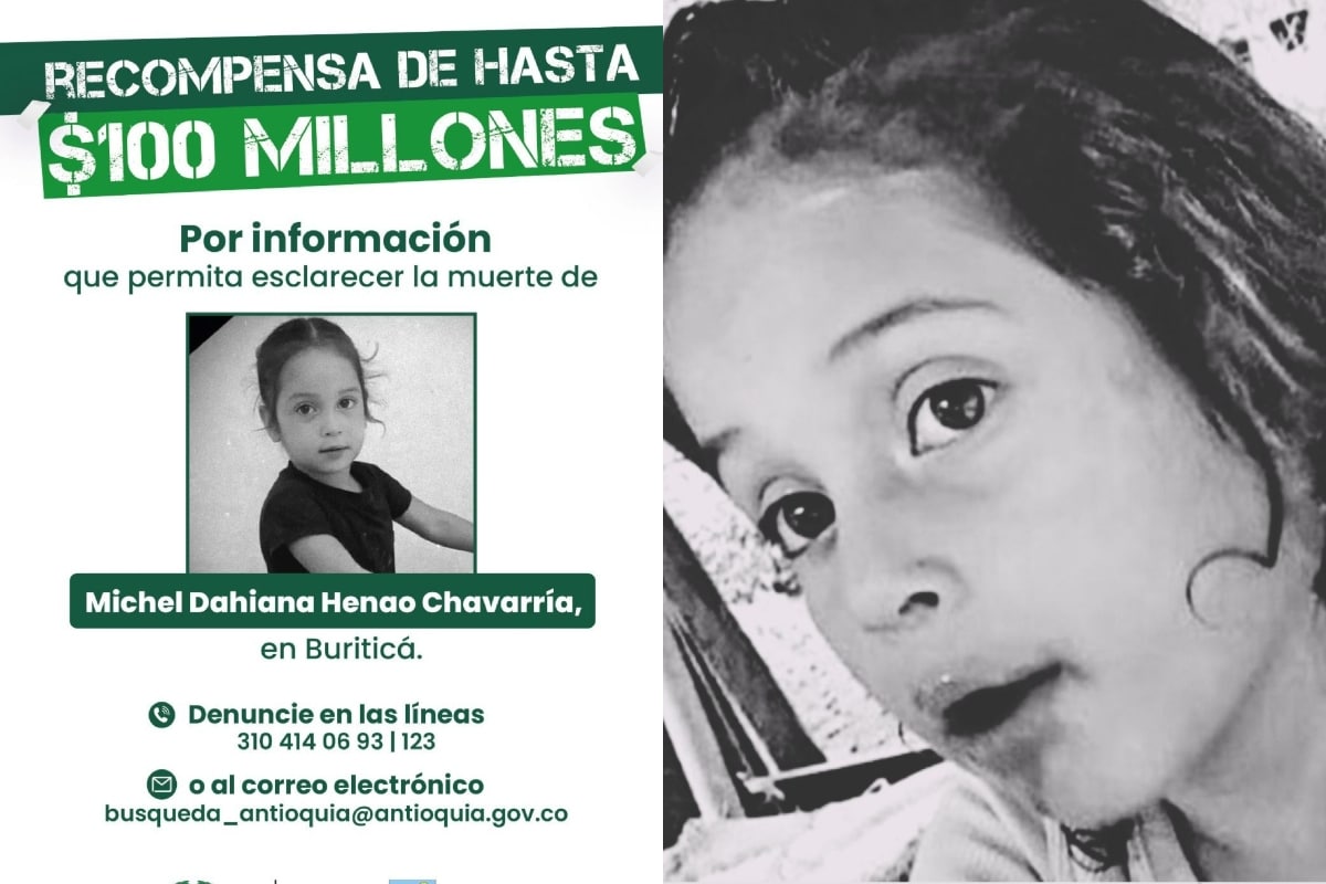 Recompensa para esclarecer la muerte de Michel Dahiana Henao Chavarría en Buriticá