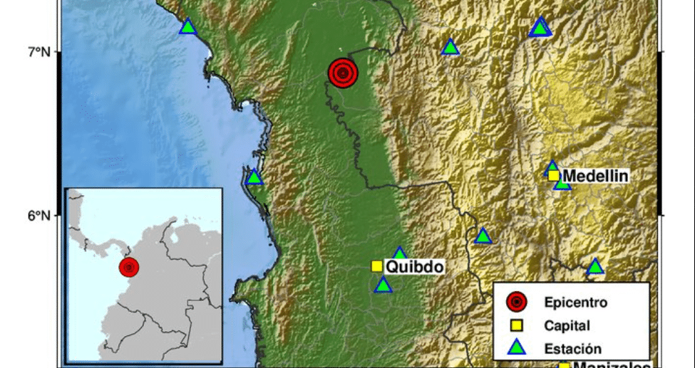 ¿Lo sintió? Reportan temblor con epicentro en Murindó, Antioquia