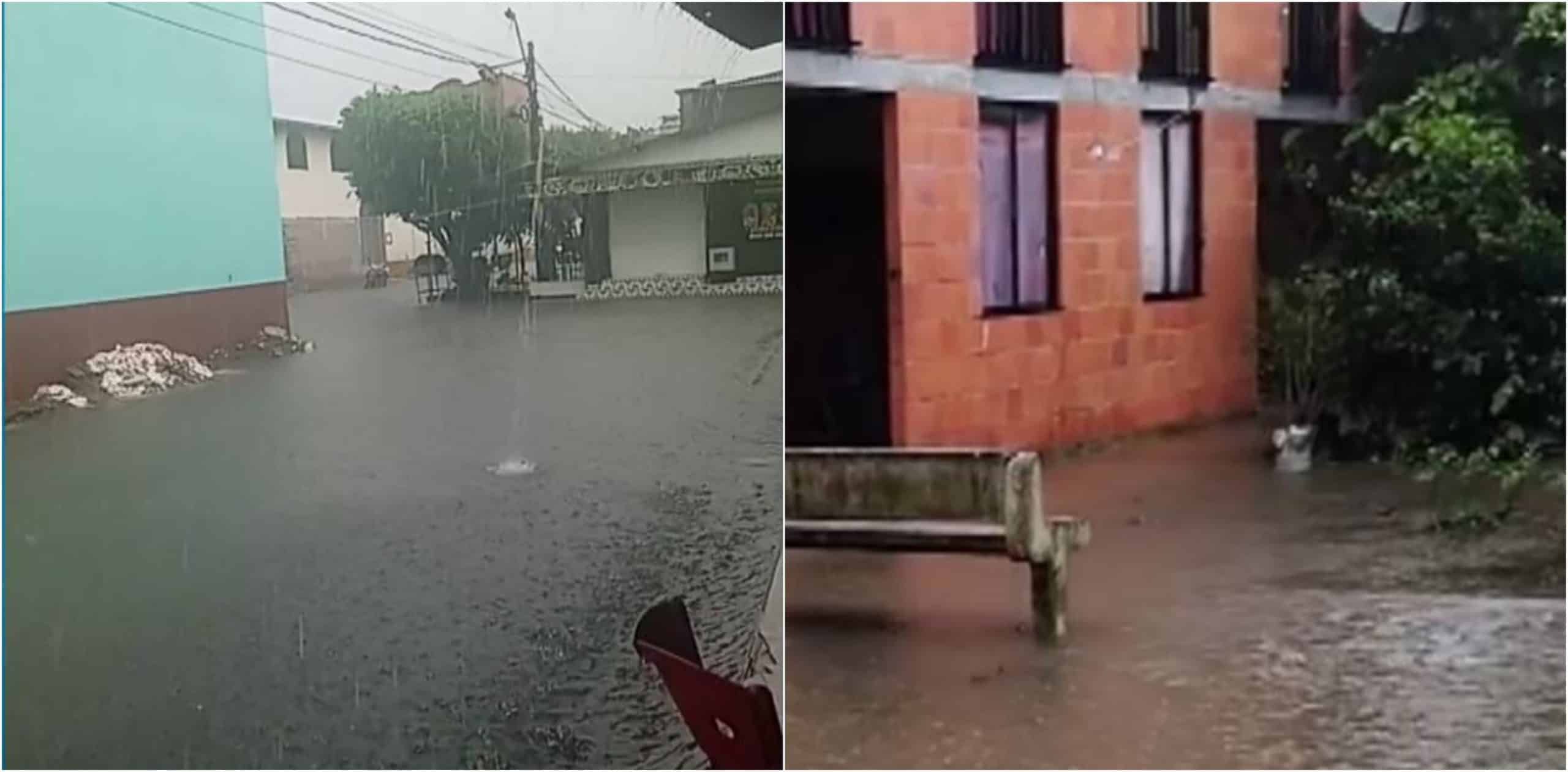 Así fueron las fuertes lluvias en Carepa y Guarne que causó inundaciones