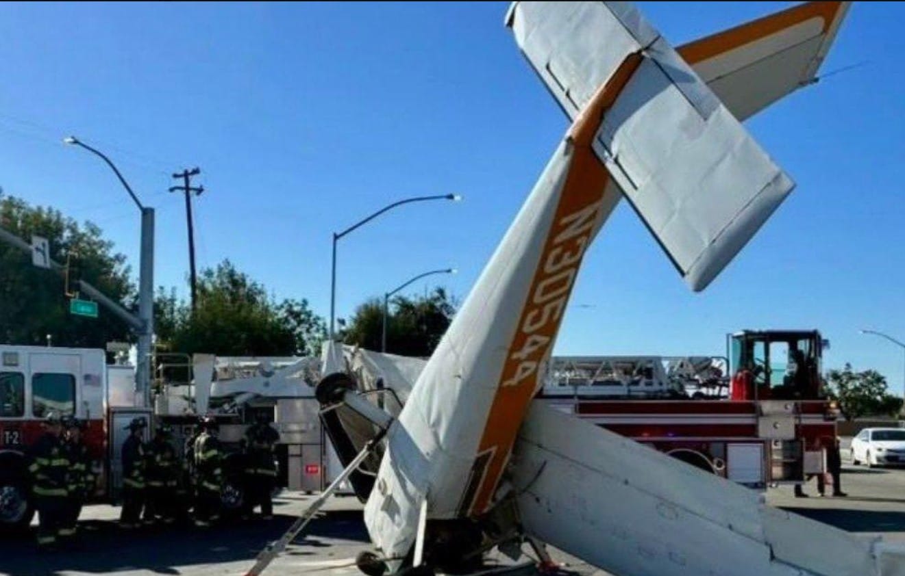 Avioneta sufrió accidente California