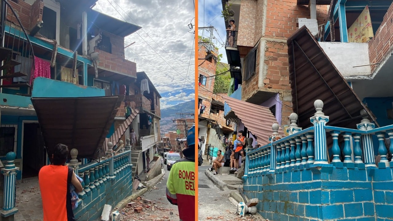 Colapso de una vivienda en Bello deja cinco personas heridas, entre ellas un bebé