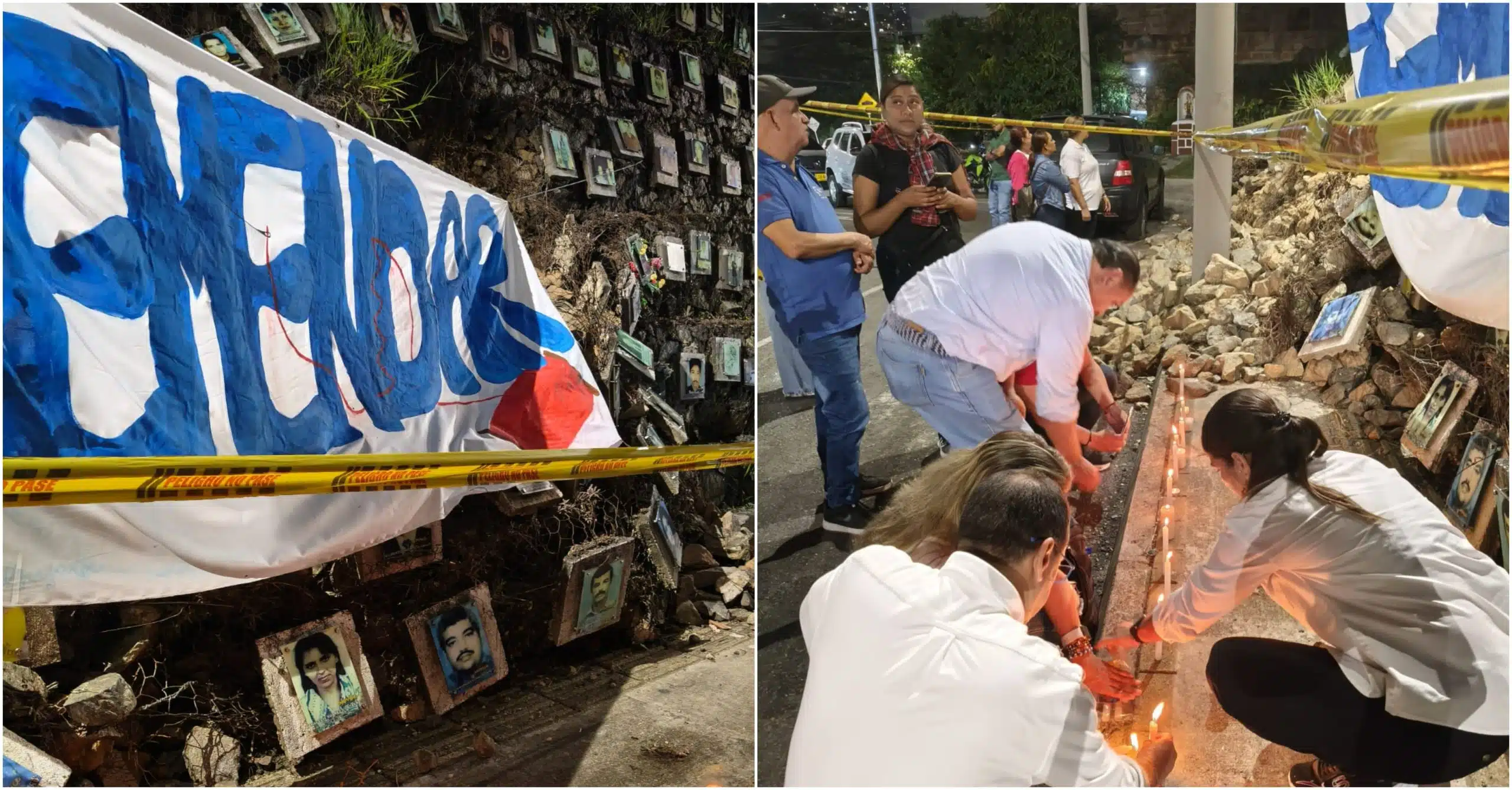 Colapsó el muro de la memoria de los desaparecidos y víctimas en la comuna 13