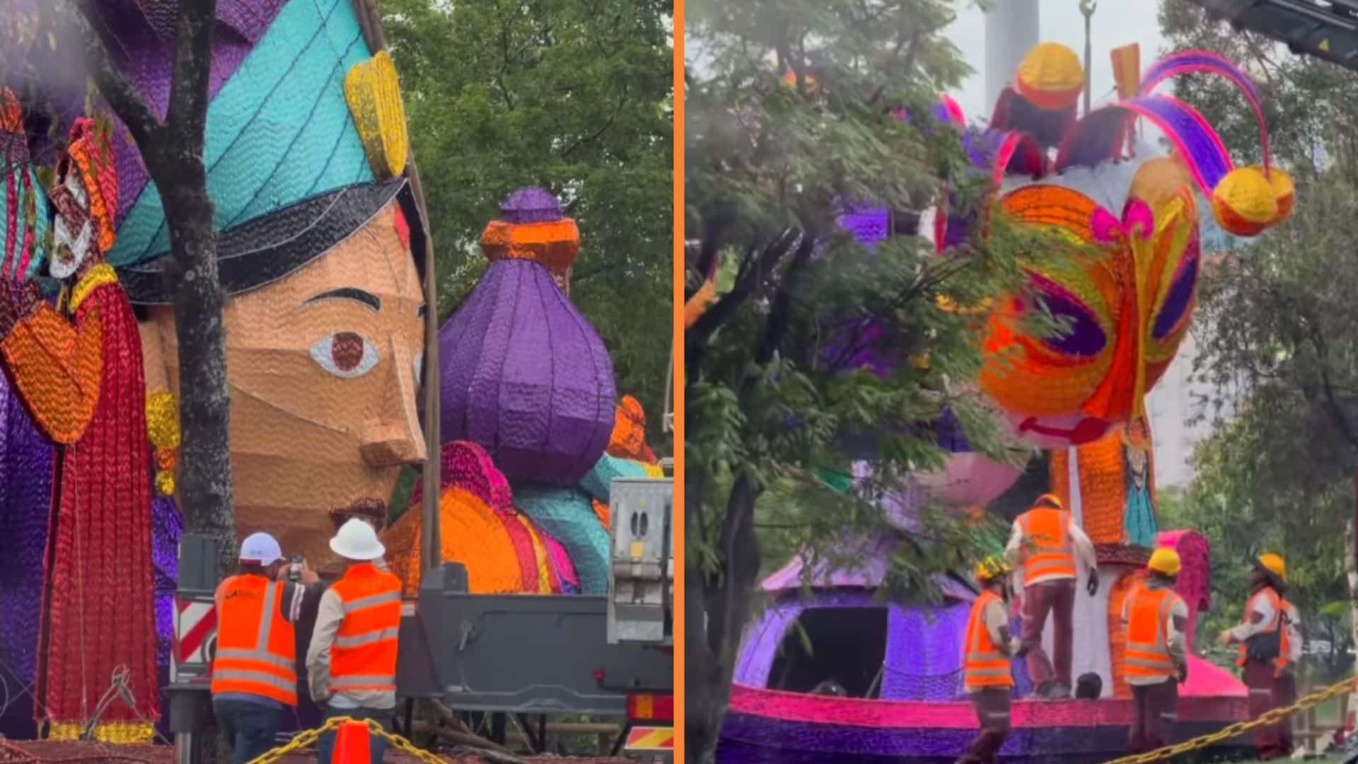 Comenzó el montaje de los alumbrados navideños de Medellín 2026: así avanzan los preparativos