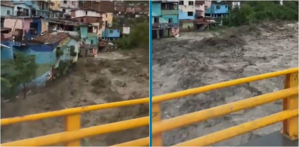 Desbordamiento de la quebrada La Iguaná genera emergencias en Robledo