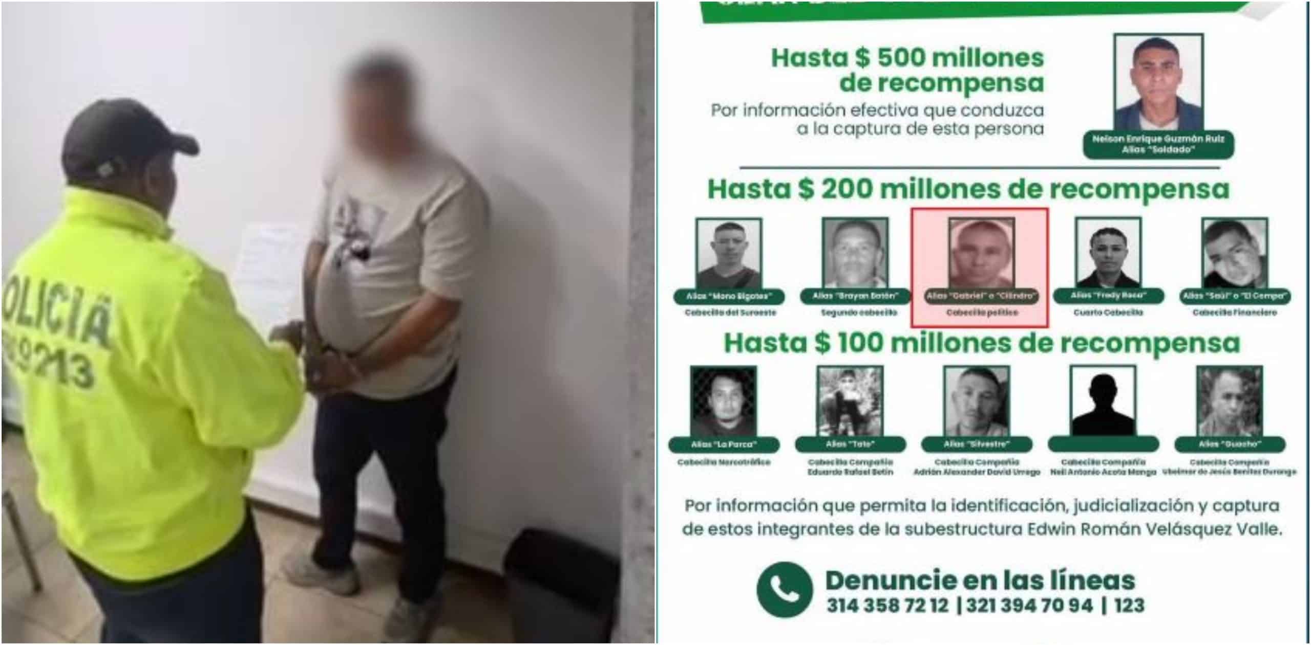 En el megaoperativo fue capturado alias 'Cilindro' uno de los cabecillas más buscados del Clan del Golfo