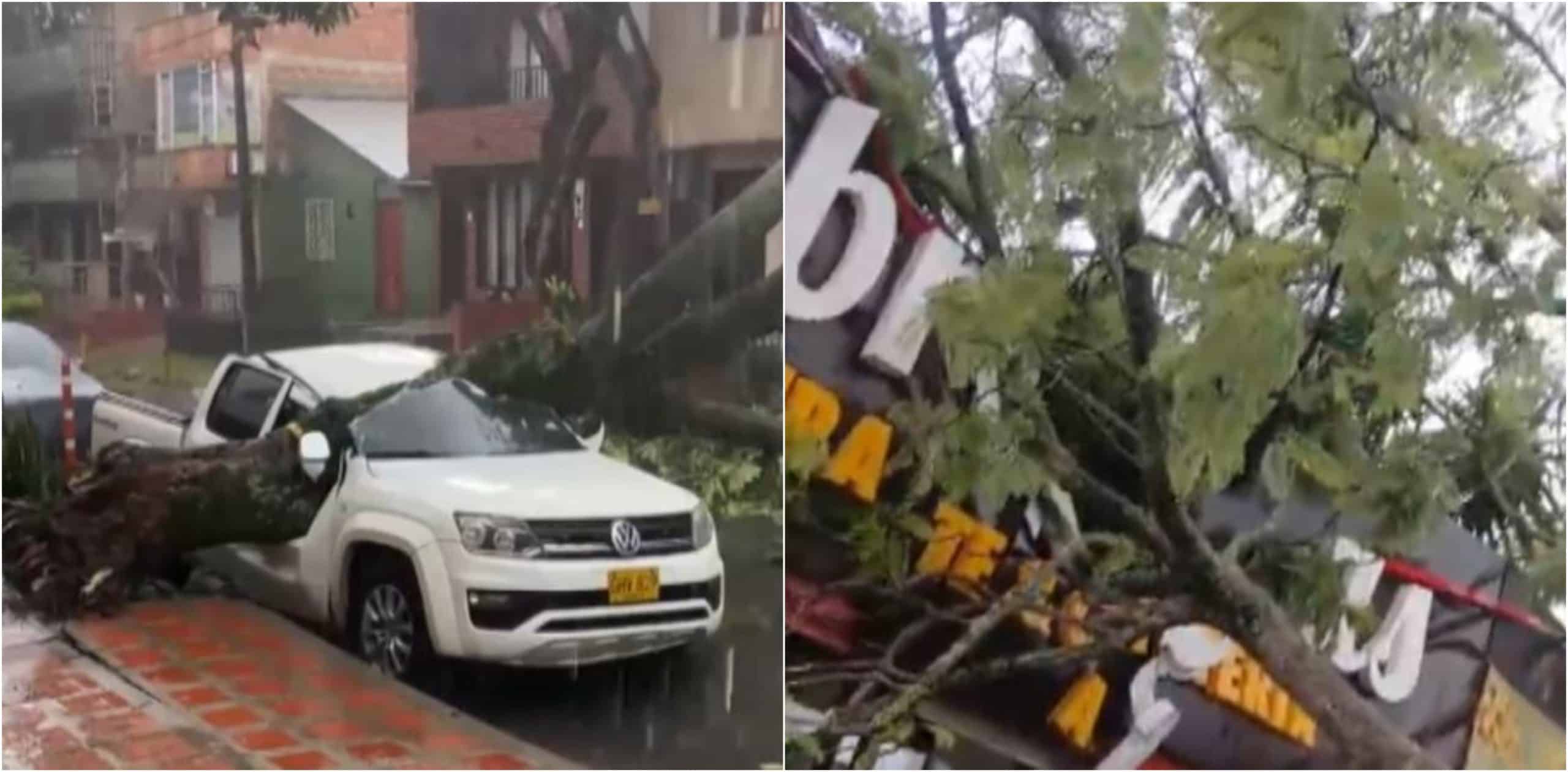 Fuerte aguacero deja caída de árboles, inundaciones y otros daños en Medellín e Itagüí