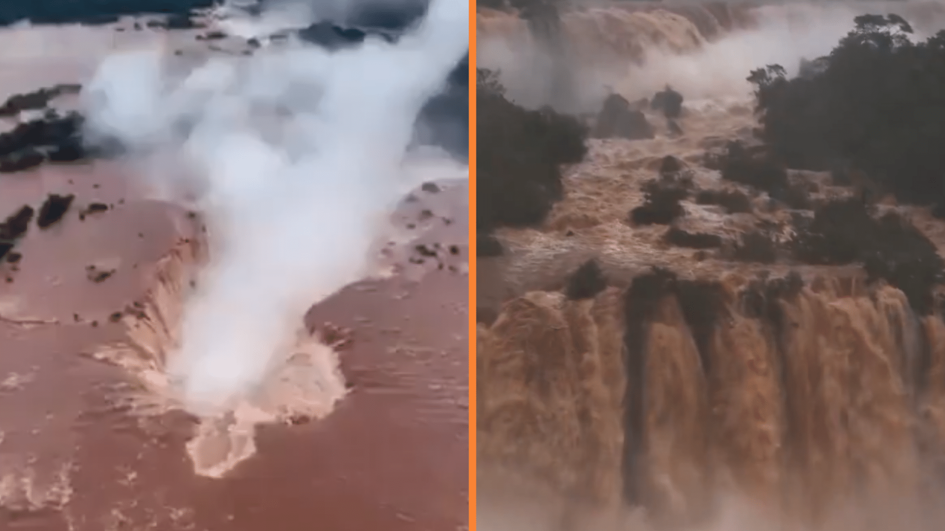Impresionante crecida en las Cataratas del Iguazú obliga al cierre del parque por efecto de El Niño