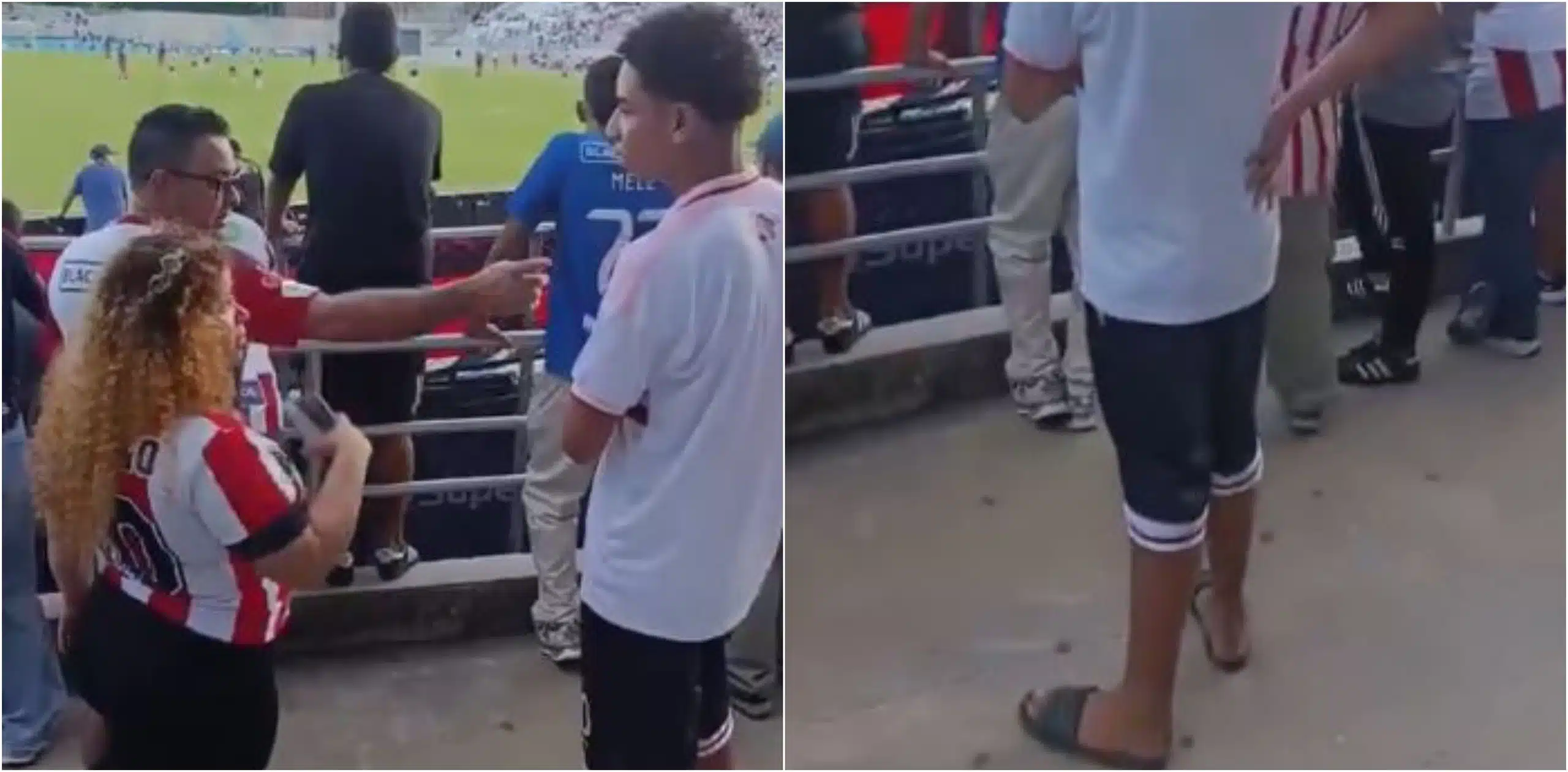 Indignación por mujer que increpa a hincha del Junior por entrar al estadio de Chanclas