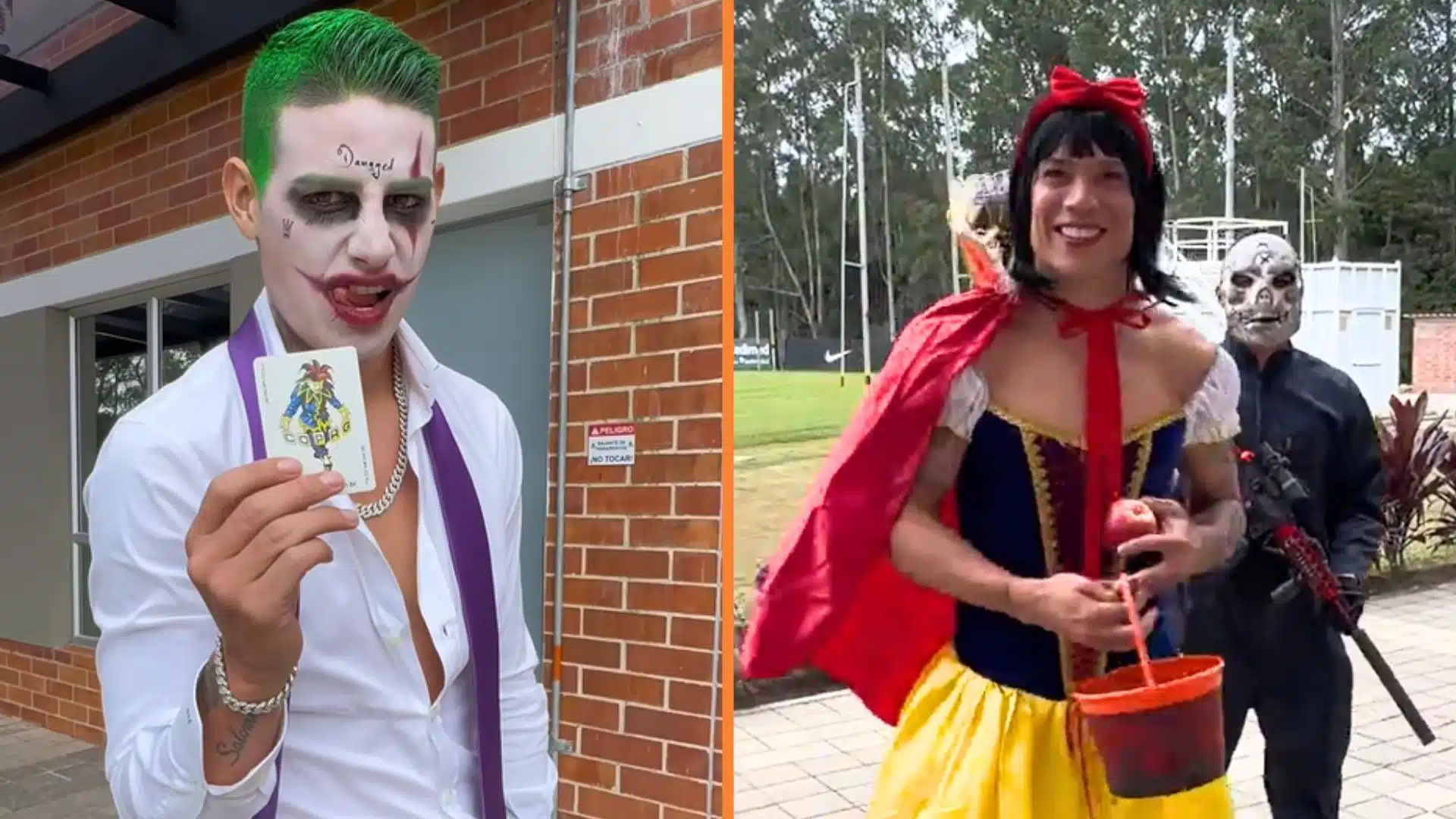 Las risas no faltaron jugadores de Atlético Nacional sorprendieron con disfraces de Halloween en Guarne