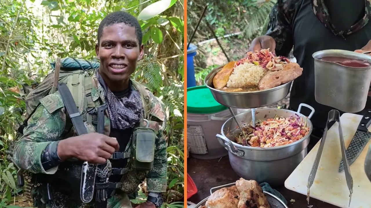 'Melo Caramelo', el soldado chocoano que alimenta a las tropas en la selva y triunfa en redes