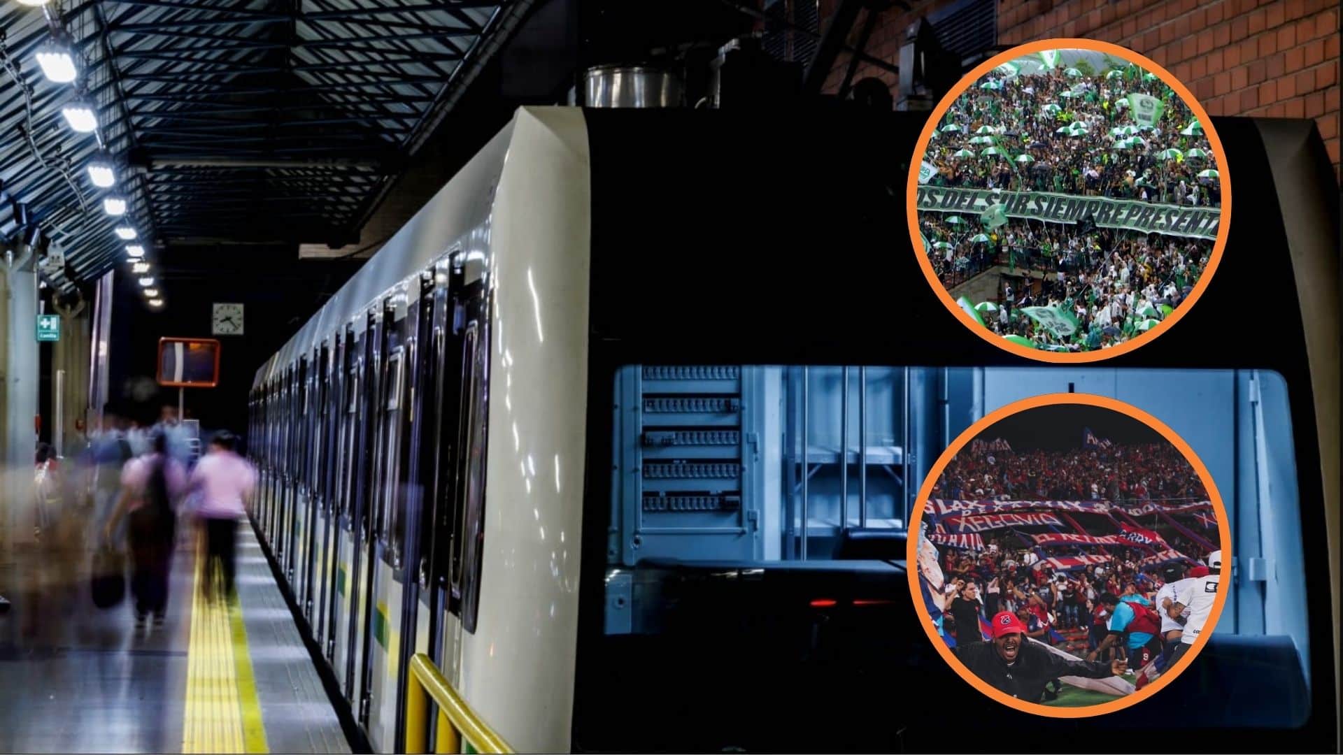 Metro tendrá vagones separados para las hinchadas en el clásico paisa así funcionará