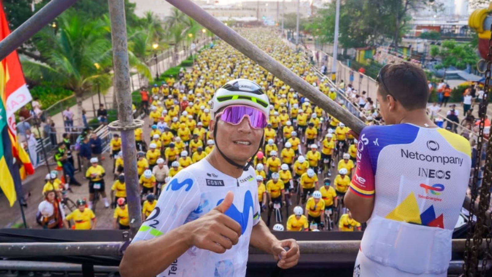 Nairo Quintana se despidió del ciclismo a lo grande y rodeado de leyendas mundiales en Cartagena