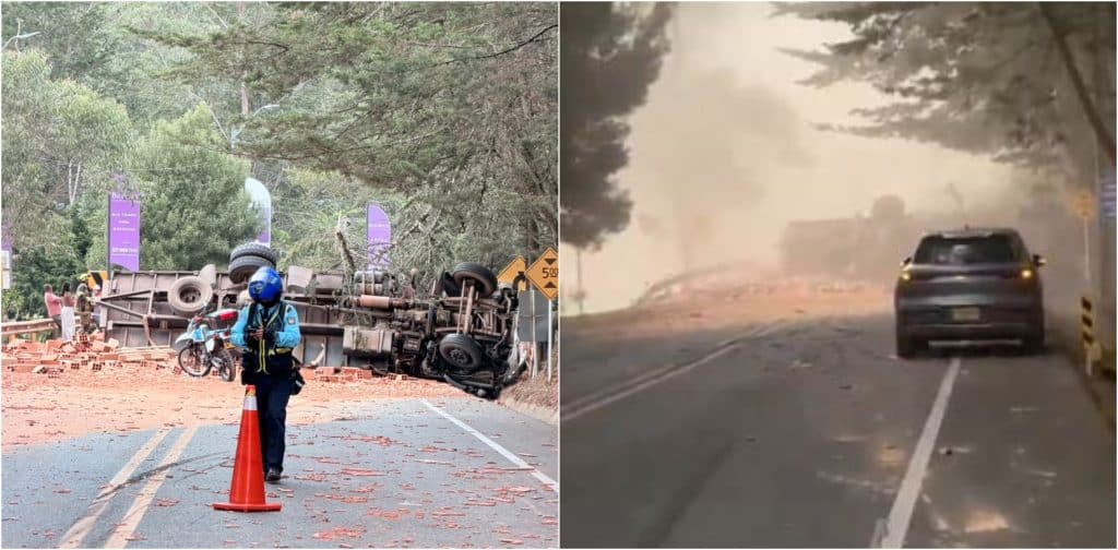 Accidente de tractomula cierra la variante Las Palmas en ambos sentidos
