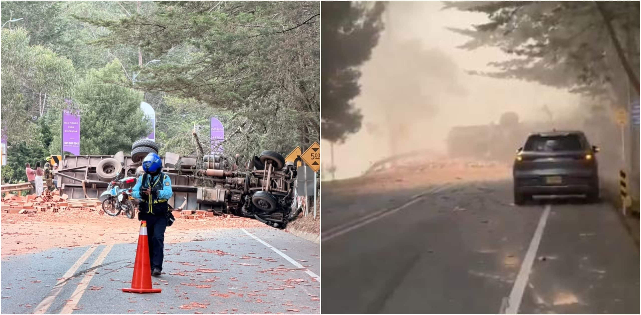 Por accidente de tránsito tramo de Las Palmas fue cerrado en ambos sentidos
