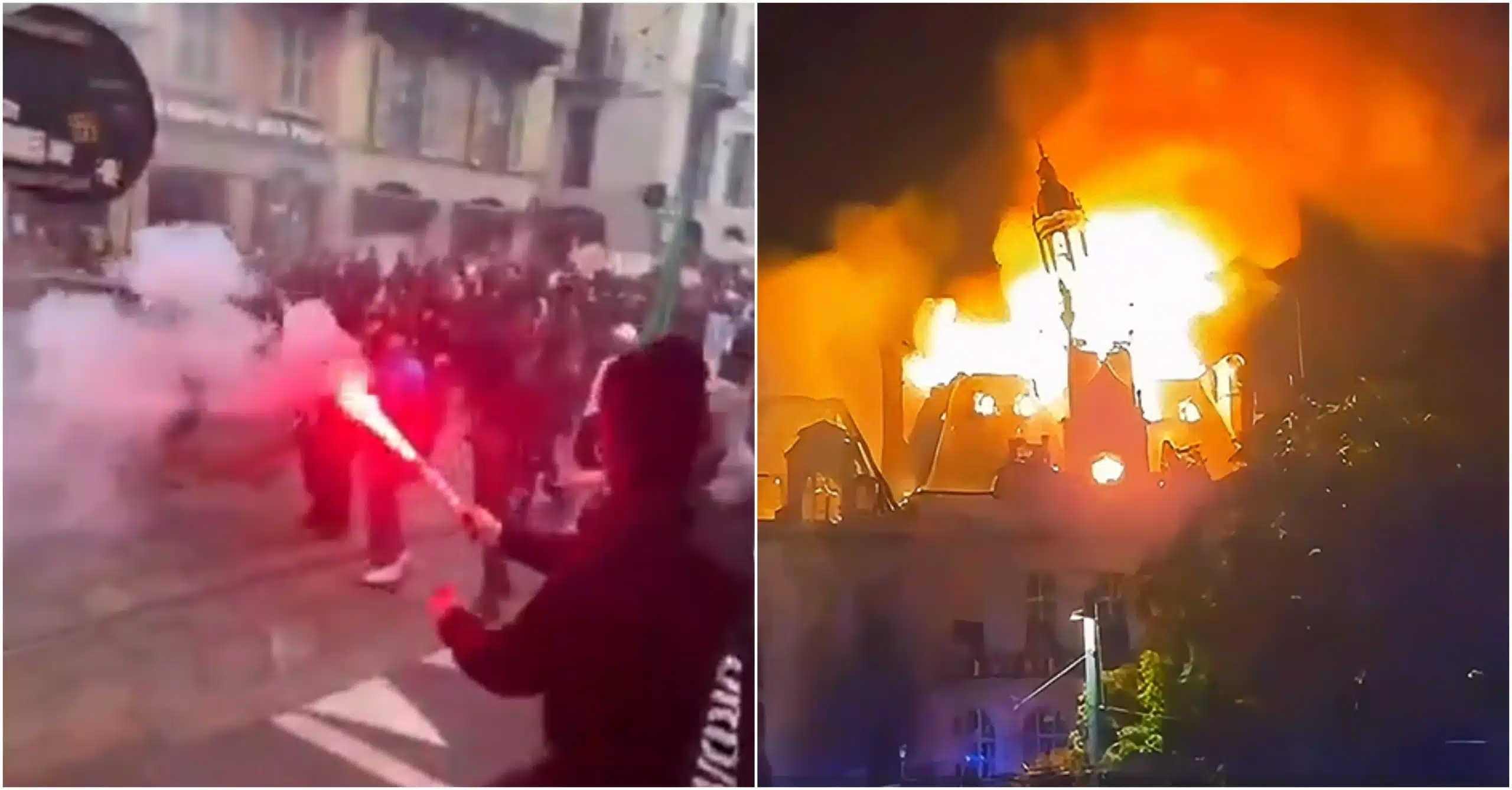 Protestas en Francia terminan con incendio en edificios históricos