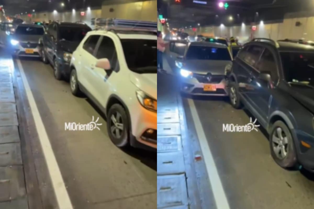 Accidente múltiple causa cierre del Túnel de Oriente en sentido Rionegro-Medellín